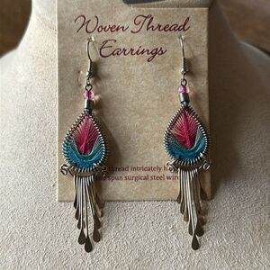 Woven Thread Bohemian Chandelier Earrings!